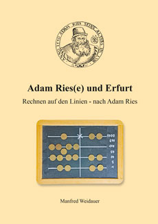 Abbildung des Buchcovers Adam Ries(e) und Erfurt von Manfred Weidauer